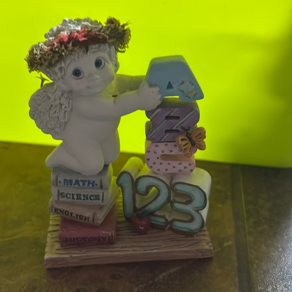 Teacher Dreamsicle “building and education” angel baby teacher collectable gift